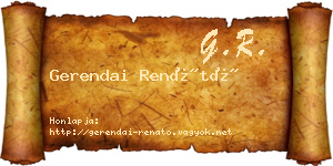 Gerendai Renátó névjegykártya