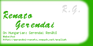 renato gerendai business card